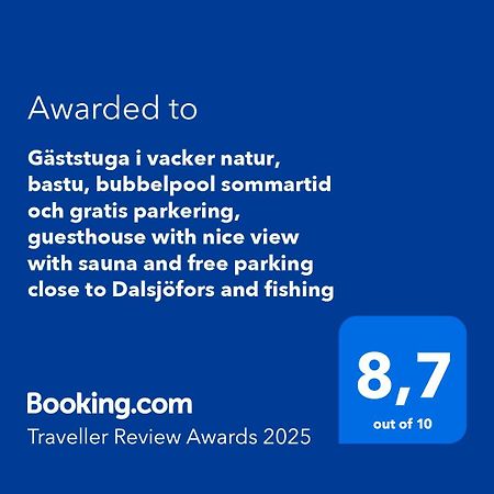 Gaeststuga I Vacker Natur, Bastu, Bubbelpool Sommartid Och Gratis Parkering Naera Ulricehamn Och Lassalyckan, Guesthouse With Nice View With Sauna And Free Parking Close To Dalsjoefors And Fishing Borås Eksteriør billede